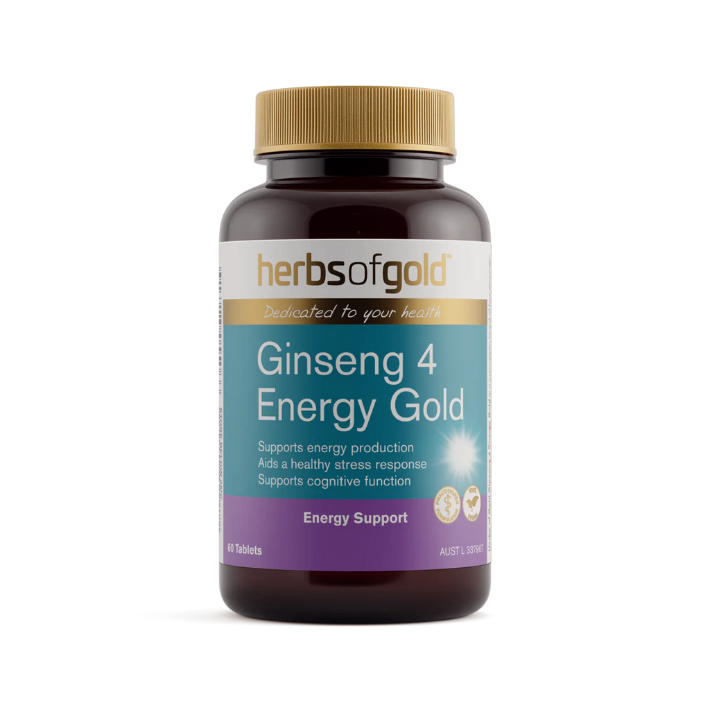 Herbs of Gold Ginseng 4 Energy Gold 30 Tablets